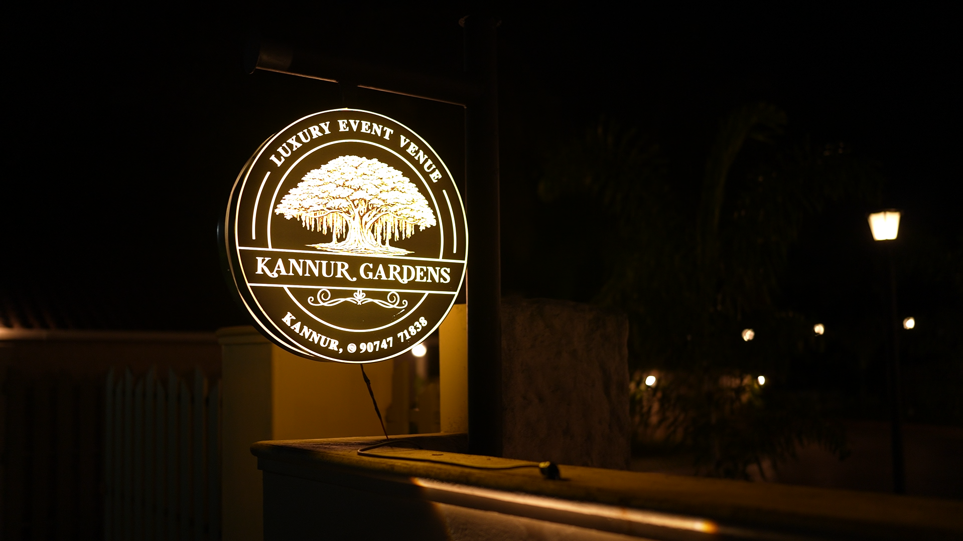 Kannur Gardens Light Sign